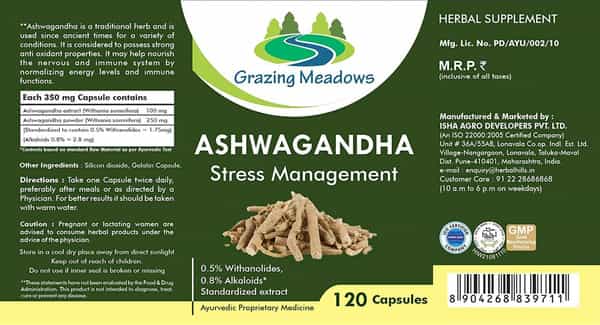 Grazing Meadows Ashwagandha - 120 Capsules