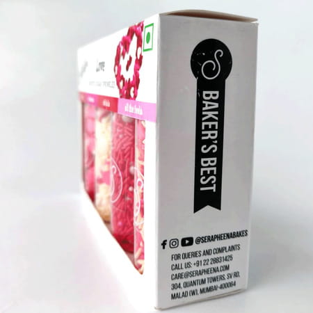 Serapheena Sugar Sprinkles For Cakes & Cupcakes Decoration 100 Gram (Love)