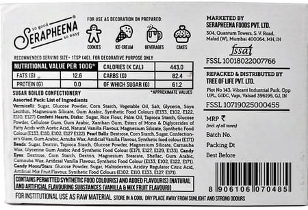 Serapheena Sugar Sprinkles For Cakes & Cupcakes Decoration 100 Gram (Love)