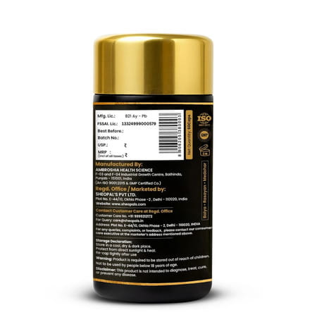 Sheopal'S Shelavista Shilajit Gold Capsules With Ashwagandha | Safed Musli (30n | Pack Of 2)