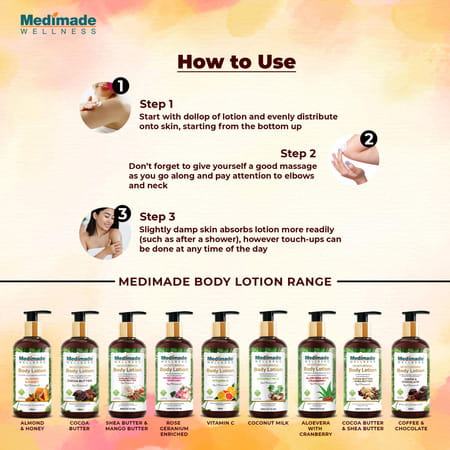 Medimade Cocoa And Shea Butter Body Lotion - 300 Ml X 2 ( Pack Of 2 )