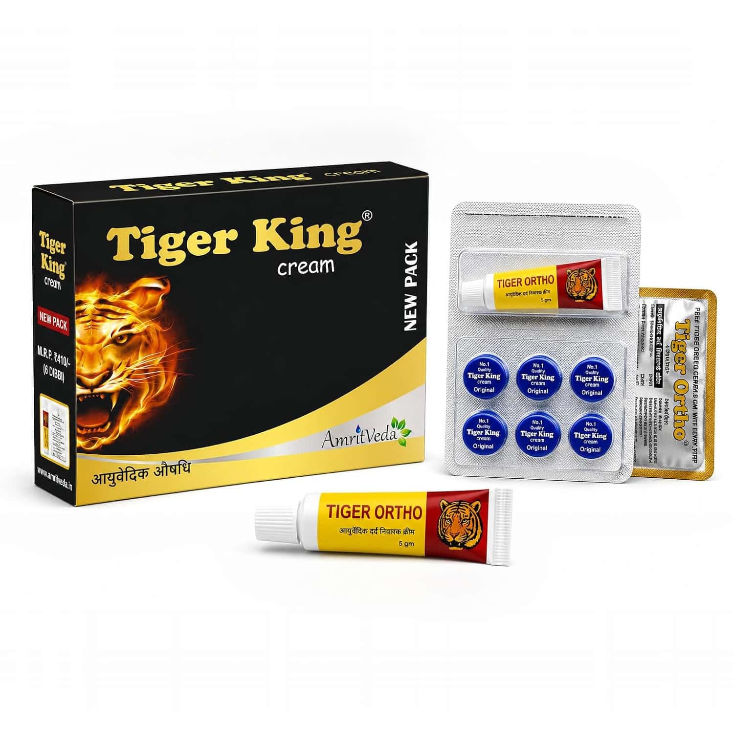 Amritveda Tiger King Cream (pack Of 6)