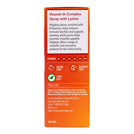 Polybion Active Mango | Sugar-Free | Builds Imunity | Stimulates Appetite | 150 Ml