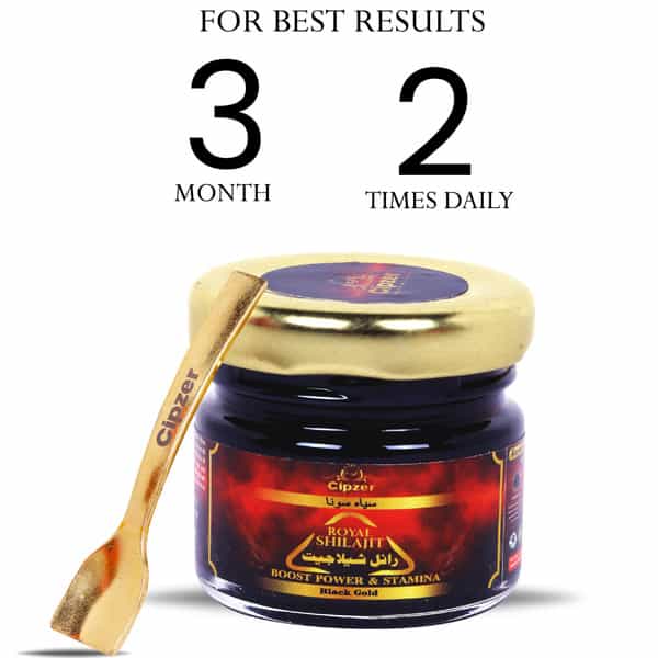 Cipzer Royal Shilajit Black Gold Resin 20G Pure Himalayan Shilajit For Sexual Stamina & Gym Power