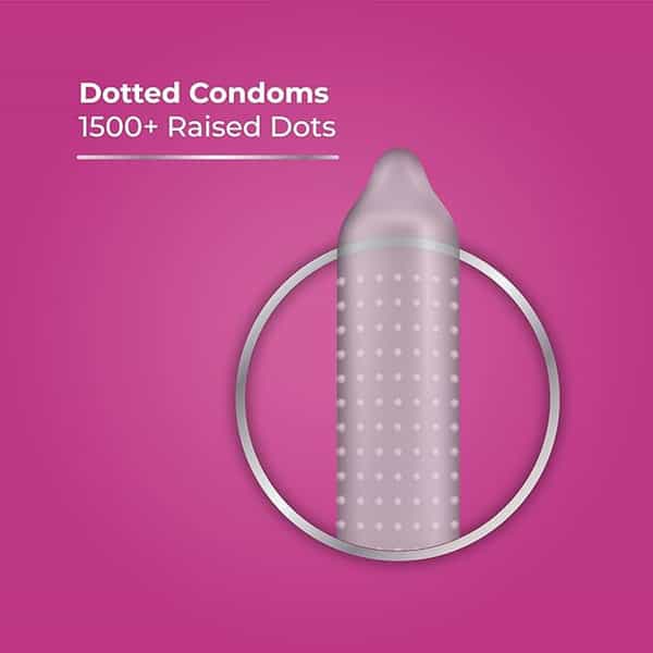 Skore Dotted Condoms With Extra Lubrication And Vanilla Scented (Dots) 10N (Pack Of 4)