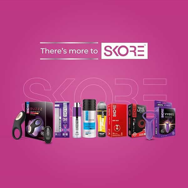 Skore Dotted Condoms With Extra Lubrication And Vanilla Scented (Dots) 10N (Pack Of 4)
