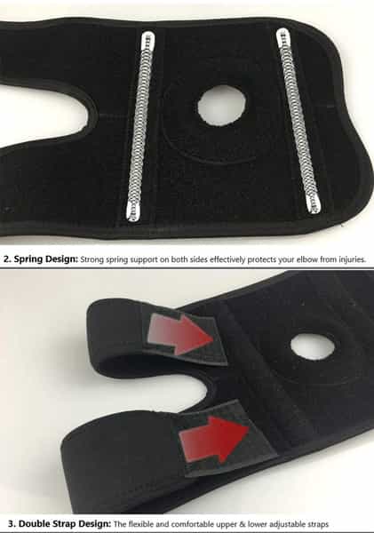 Skudgear Adjustable Elbow Support Brace Perfect Strap Sleeve For Pain Relief Sports Gym Free Size