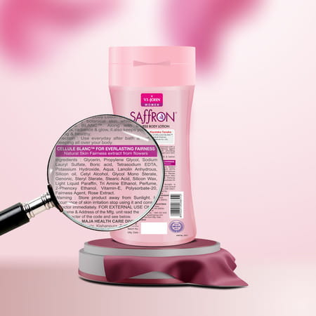 Vi-John Saffron Fliptop Rose Fairnes Body Lotion For Men & Women 250ml Pack Of 3