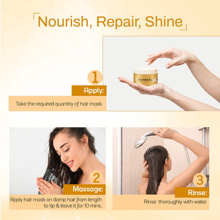 Yuthika Professional Vertix Hydrolyzed Keratin Hair Mask For Chemically Treated Hair 150Ml