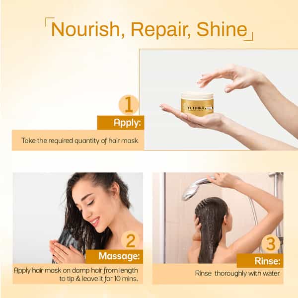 Yuthika Professional Vertix Hydrolyzed Keratin Hair Mask For Chemically Treated Hair 150Ml