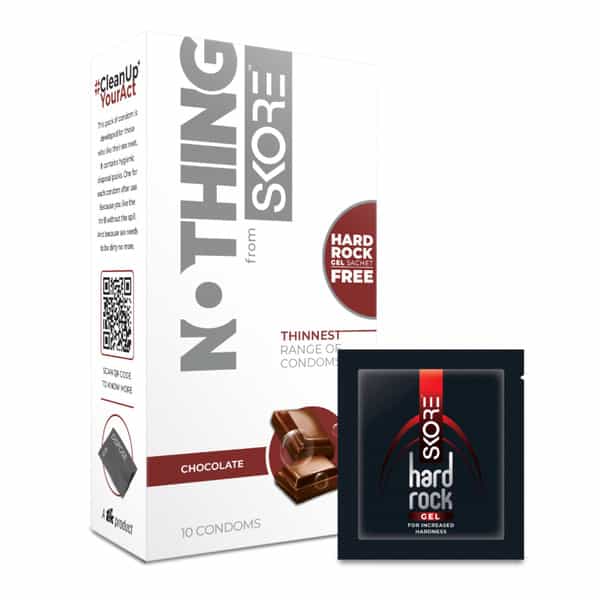 Skore Nothing Chocolate 10S And Hard Rock Gel Sachet Free
