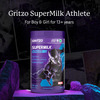 Gritzo Supermilk Athlete Black Panther (13+Y Boy & Girl) | 17G Protein Powder (Cafe Mocha | 400G)