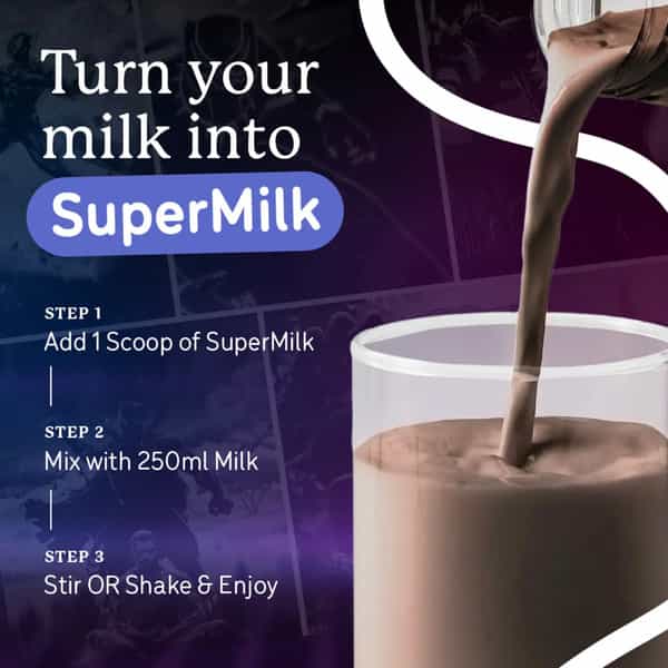 Gritzo Supermilk Athlete Black Panther (13+Y Boy & Girl) | 17G Protein Powder (Cafe Mocha | 400G)
