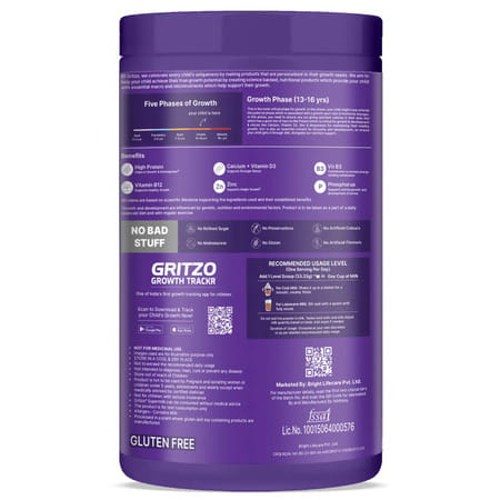 Gritzo Supermilk Athlete Black Panther (13+Y Boy & Girl) | 17G Protein Powder (Cafe Mocha | 400G)