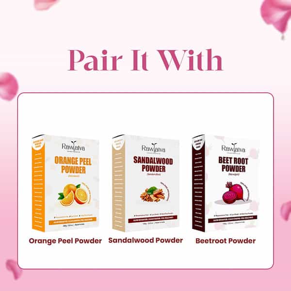 Raw Tatva Rose Petal Powder For Skin Hydration & Natural Radiance | All Skin Types | 100G