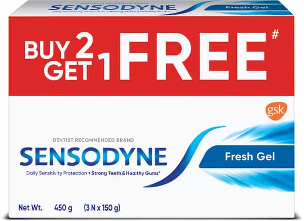 Sensodyne Sensitive Fresh Gel Toothpaste Combipack Buy 2 Get 1 Free