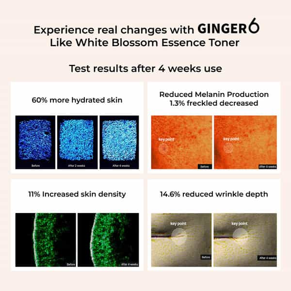 Ginger6 86% Ginger Extract Water Toner For Brightening Anti-Wrinkle - 150 Ml