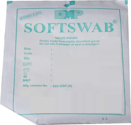 Softswab Gauze Swabs 10 Cm X 10 Cm X 8 Ply 4 No's