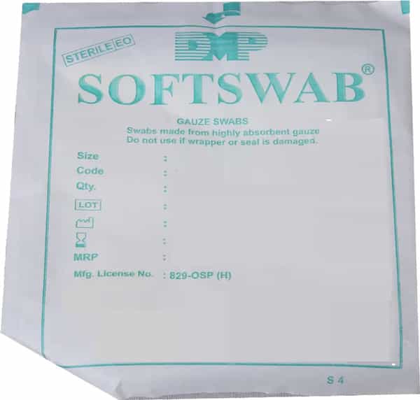 Softswab Gauze Swabs 10 Cm X 10 Cm X 8 Ply 4 No's