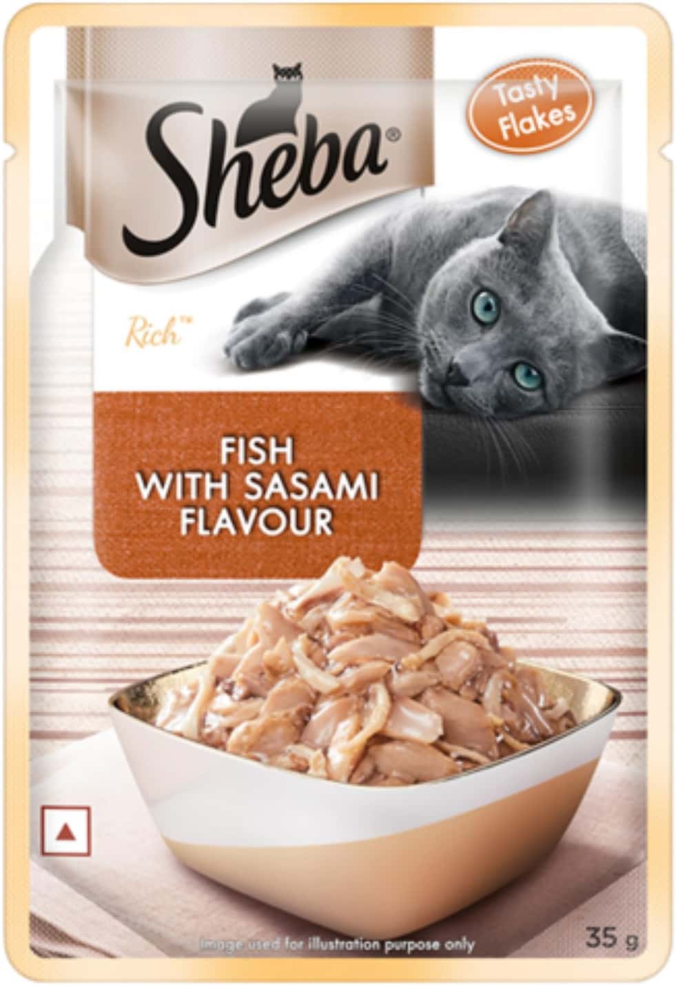 Sheba Rich Premium Adult (1+ Years) Wet Cat Food | Fish With Sasami Flavour | 35 G