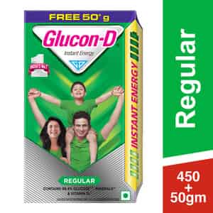 Glucon-d Regular With 3 Benefits Of Energy | Recovery | And Immunity | 450 G ( Get Extra 50g) Refill