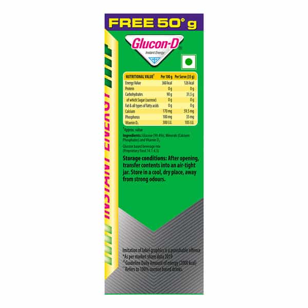 Glucon-D Regular With 3 Benefits Of Energy | Recovery | And Immunity | 450 G ( Get Extra 50G) Refill