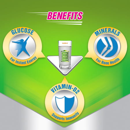 Glucon-D Regular With 3 Benefits Of Energy | Recovery | And Immunity | 450 G ( Get Extra 50g) Refill