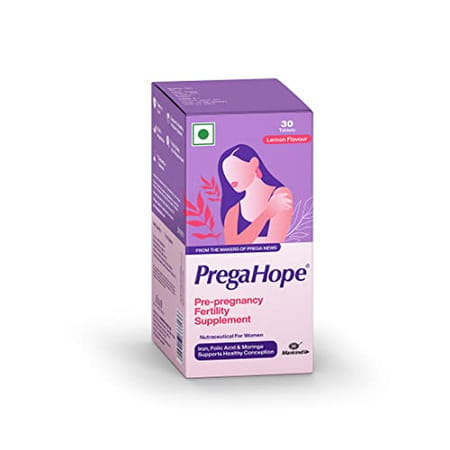 Prega Hope | Pre-Pregnancy Fertility Supplement | With Iron Folic Acid & Moringa | Lemon - 30n