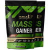 Musclexp Mass Gainer - 26 Vitamins & Minerals | Digestive Enzymes | Double Chocolate | 2X1kg Pouches