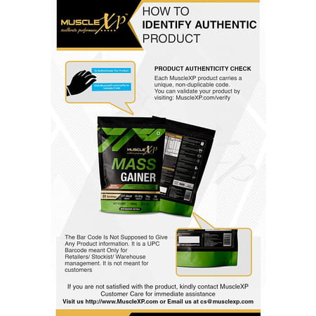 Musclexp Mass Gainer - 26 Vitamins & Minerals | Digestive Enzymes | Double Chocolate | 2X1kg Pouches