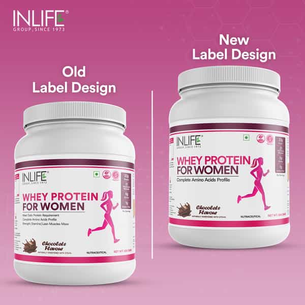 Inlife Whey Protein Powder For Women Ayurvedic Herbs With Weight Management And Hsn (500G Chocolate)