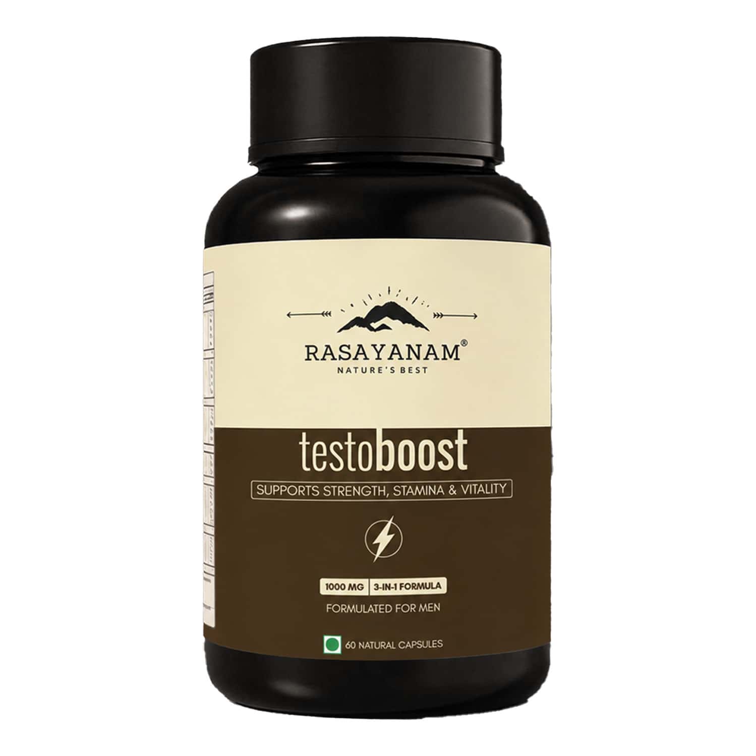 Rasayanam Testoboost For Men | Shilajit | Ashwagandha & Safed Musli (60 Capsules | Pack Of 1)