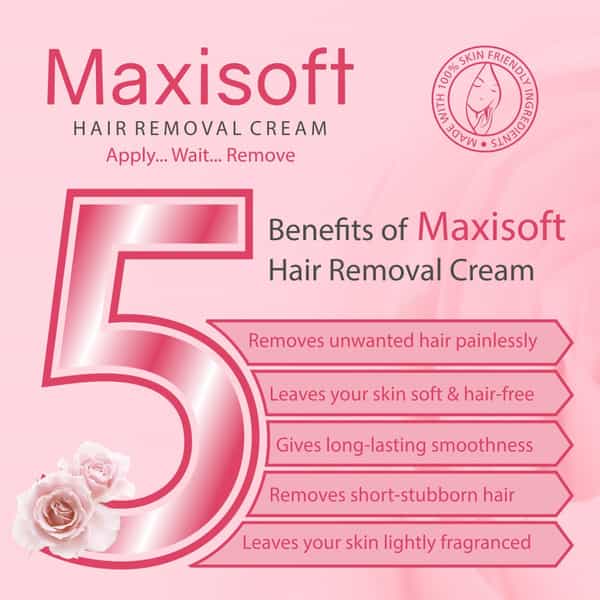 Maxisoft Hair Removal Cream | For Normal Skin | Tube | 60 Gm | Pack Of 2