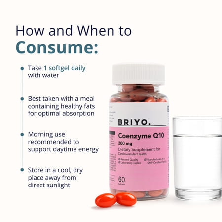 Briyosis Coenzyme Q10 200Mg 60 Softgel Capsules