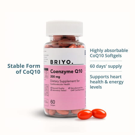 Briyosis Coenzyme Q10 200Mg 60 Softgel Capsules