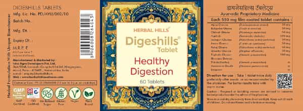 Herbal Hills Digeshills 60 Tablets - Pack Of 5