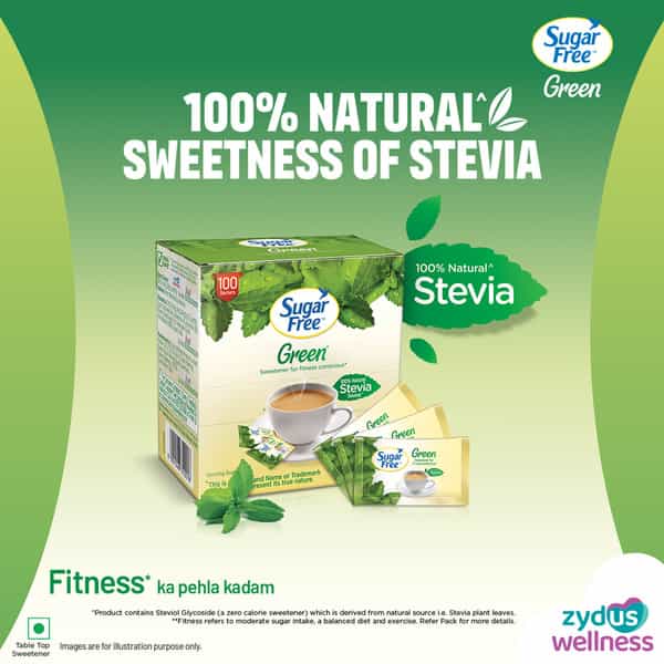 Sugar Free Green With Stevia Powder 0.75G | 100 Sachets