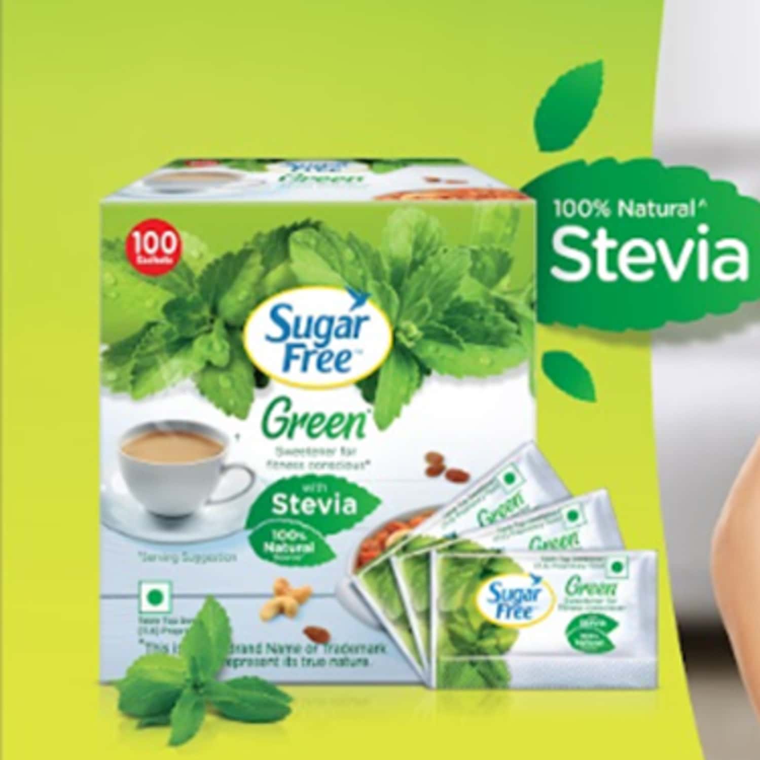 Sugar Free Green With Stevia Powder 0.75g | 100 Sachets