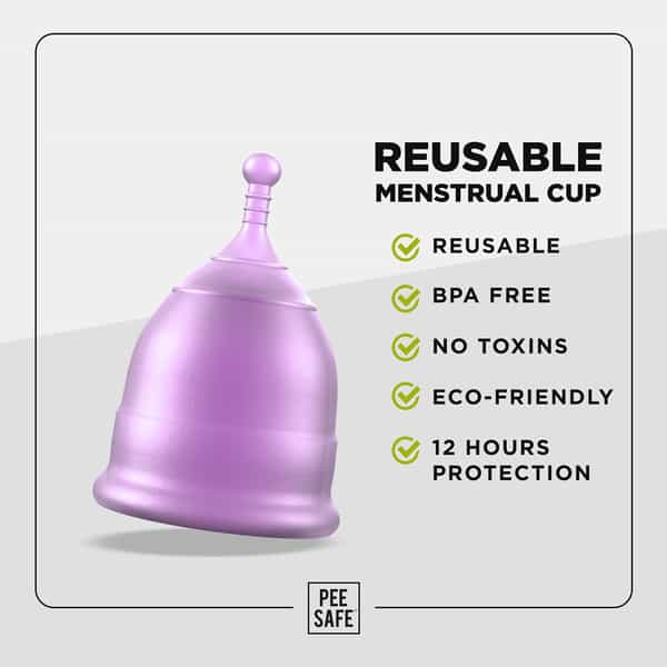 Pee Safe Menstrual Hygiene Combo Reusable Menstrual Cup (Extra Small) Intimate Wash - 105 Ml