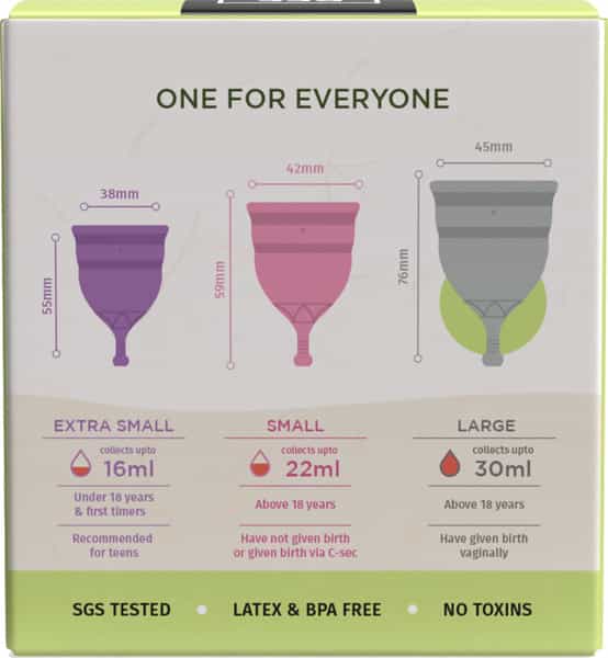 Pee Safe Menstrual Hygiene Combo Reusable Menstrual Cup (Extra Small) Intimate Wash - 105 Ml