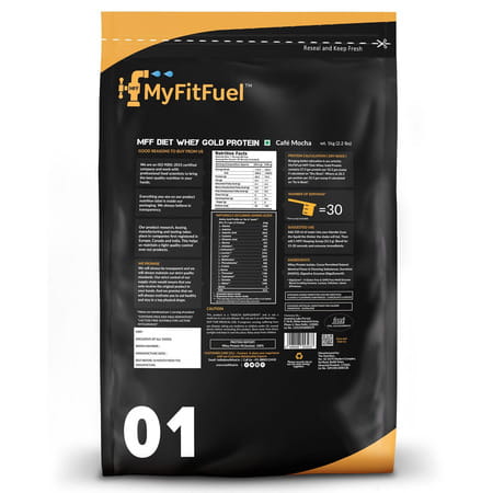 Myfitfuel Diet Whey Gold Protein Isolate (1 Kg) Cafe Mocha