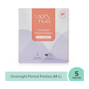 Nua Overnight Disposable Period Panties | M - L | 360 Degree Coverage Sanitary Pad (Pack Of 5)