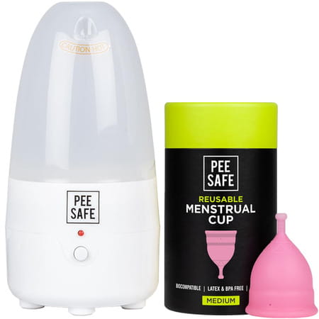 Pee Safe Menstrual Cups For Women | Small Size With Menstrual Cup Sterilizer