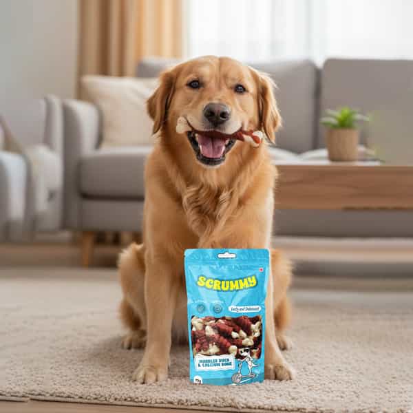 Scrummy Marbled Duck Wrapped Calcium Bone Dog Treats | 70 G