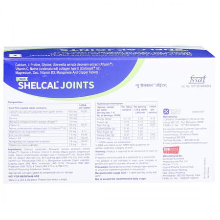 New Shelcal Joints Strip Of 10 Tablets