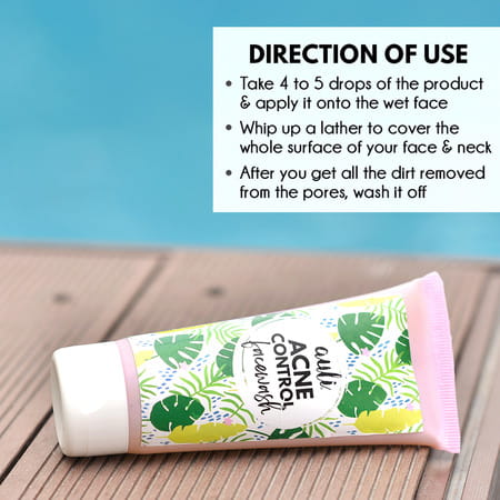 Auli Acne Control Face Wash Pore Minimsing Deep Cleansing Breakout And Acne Reducing Formula - 100Gm