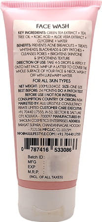 Auli Acne Control Face Wash Pore Minimsing Deep Cleansing Breakout And Acne Reducing Formula - 100Gm
