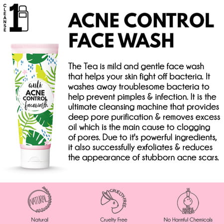 Auli Acne Control Face Wash Pore Minimsing Deep Cleansing Breakout And Acne Reducing Formula - 100Gm