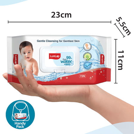 Luvlap 99% Pure Water Wipes 72'S (Pack Of 6)