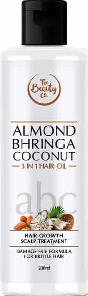 The Beauty Co. Almond Bhringa Coconut 3-In-1 Hair Oil 200 Ml | Made In India